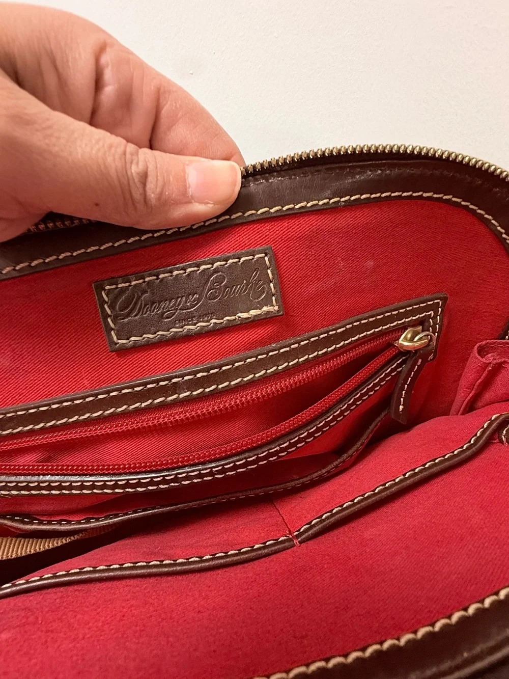 Dooney & Bourke Chocolate Brown Lizard-Embossed Satchel